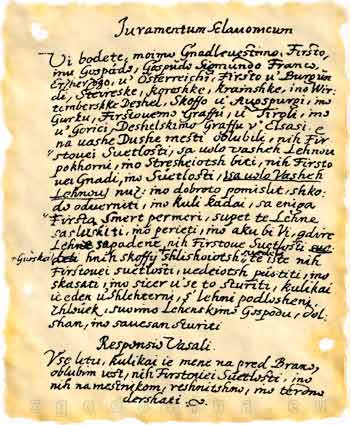 Iuramentum sclauonicum, Slovensko besedilo, 1637, prisega, slovenski plemiči, Koroška
